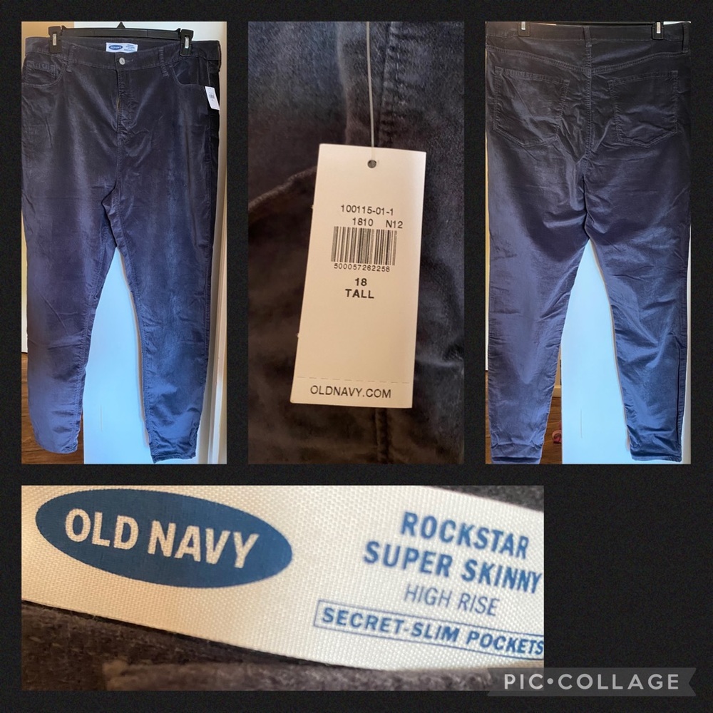 NWT 18T old navy velvet rock star skinny jeans